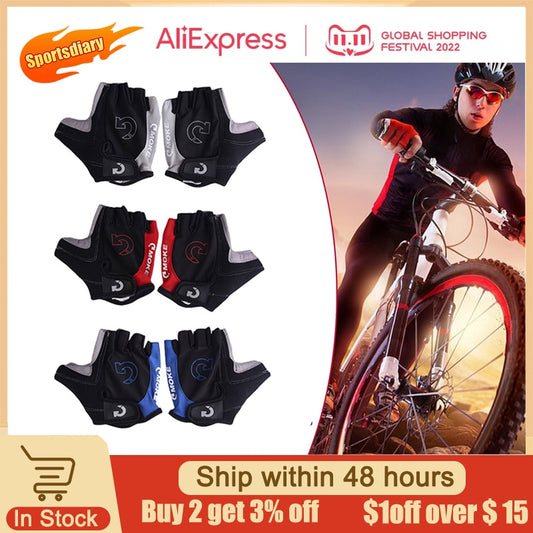 Half Finger Cycling Gloves Anti Slip Gel Pad Breathable Motorcycle MTB Road Bike Gloves Men Women Sports Bicycle Gloves S-XL