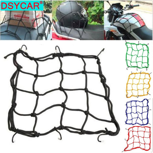 Motorcycle Luggage Net Bike 6 Hooks Hold Down Fuel Tank Network Helmet Mesh Web Bungee Travel Goods Bag Tank Car Styling